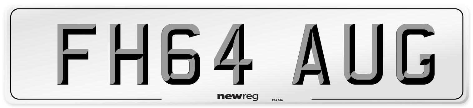 FH64 AUG Number Plate from New Reg